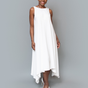 Sleeveless asymmetric dress