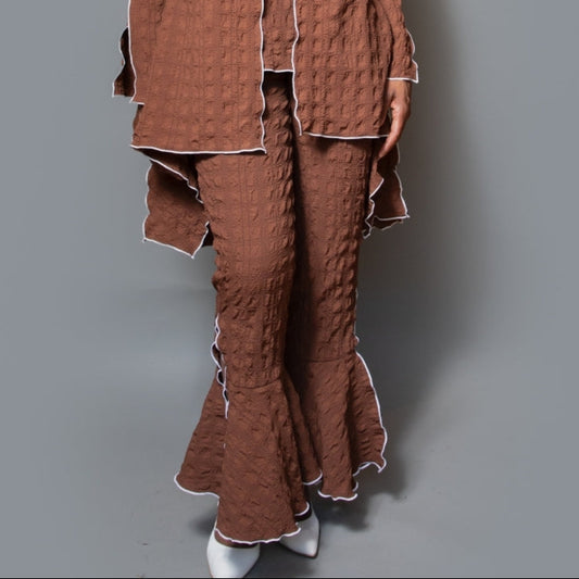 Cigarette bell overlock pant