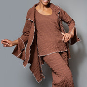 Drape side overlock jacket