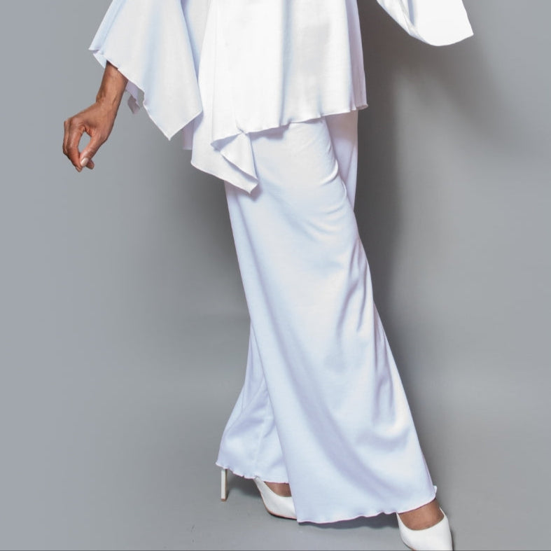 Wide leg pull-on knit pant