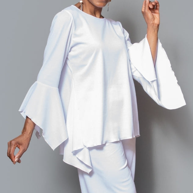 Asymmetric hem top
