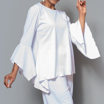 Asymmetric hem top