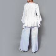 Asymmetric hem knit top