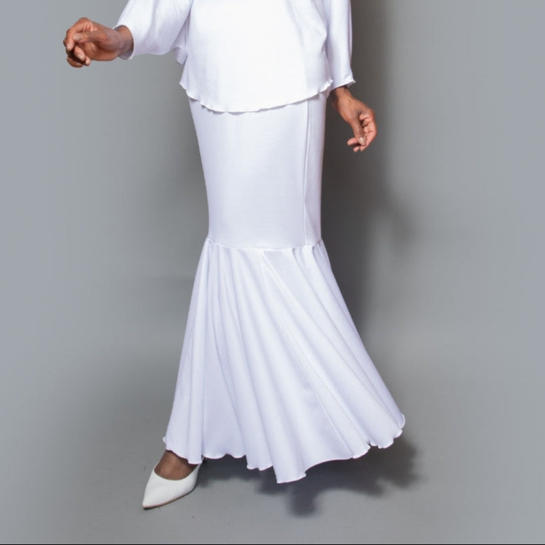 Long peplum skirt
