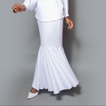 Long peplum skirt