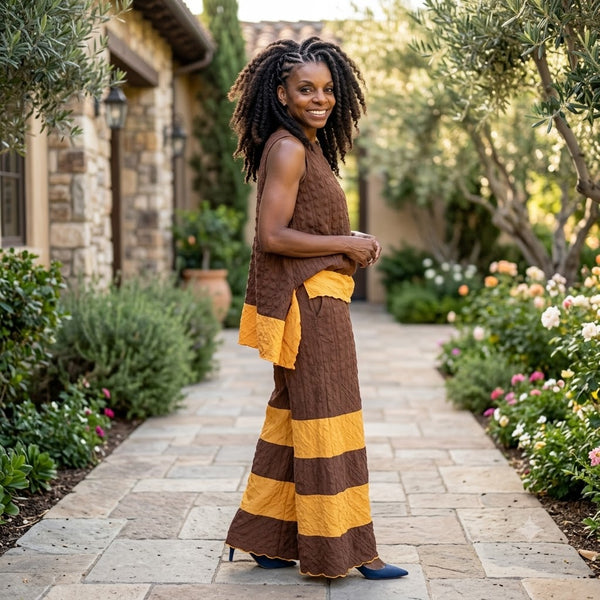 Color block hem tank