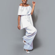 Wide leg pull-on knit pant