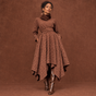 Handkerchief hem turtle slit sleeve pockets