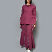 Turtle neck overlock asymmetric hem tunic