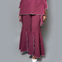 Circle bell slit front overlock pant