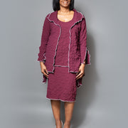 Drape side overlock jacket