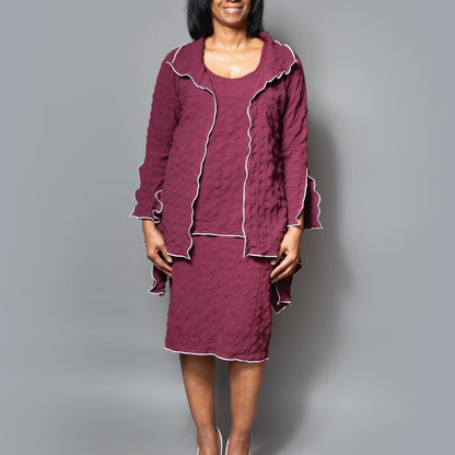 Drape side overlock jacket