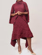 Slit sleeve with 3 layer hem dress