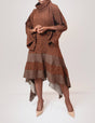 Slit sleeve w/4 layer inset dress