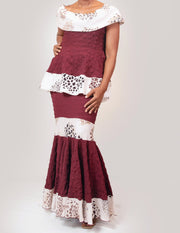 Contrast peplum skirt