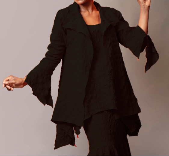 Drape side jacket