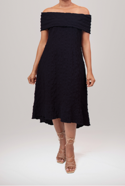 Band shoulder with 1 layered hem dress