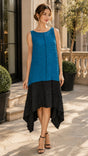 Lower lack color block dress