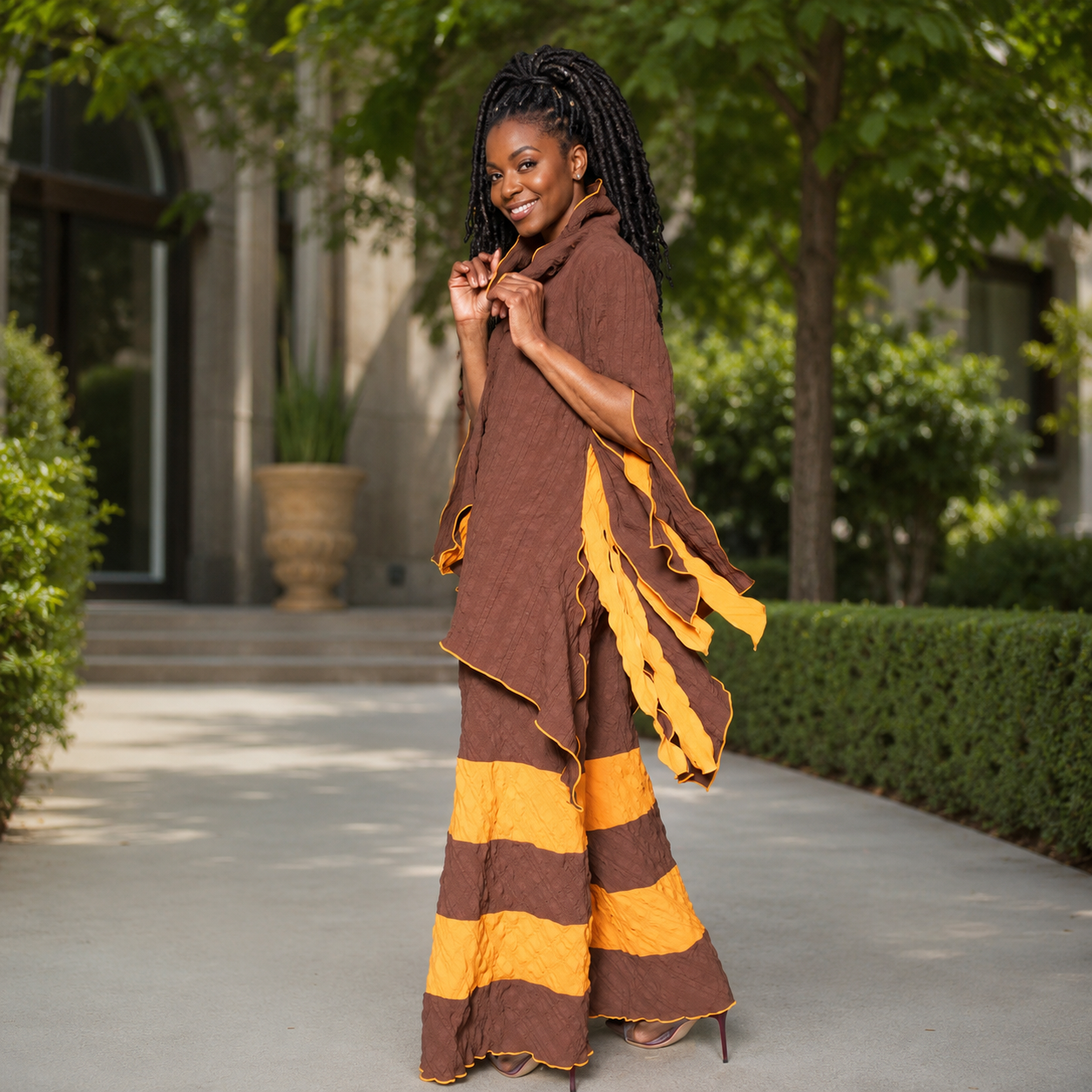 Slit shawl