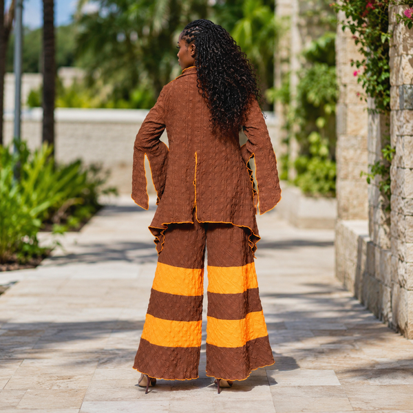 Slit sleeve overlock details tunic