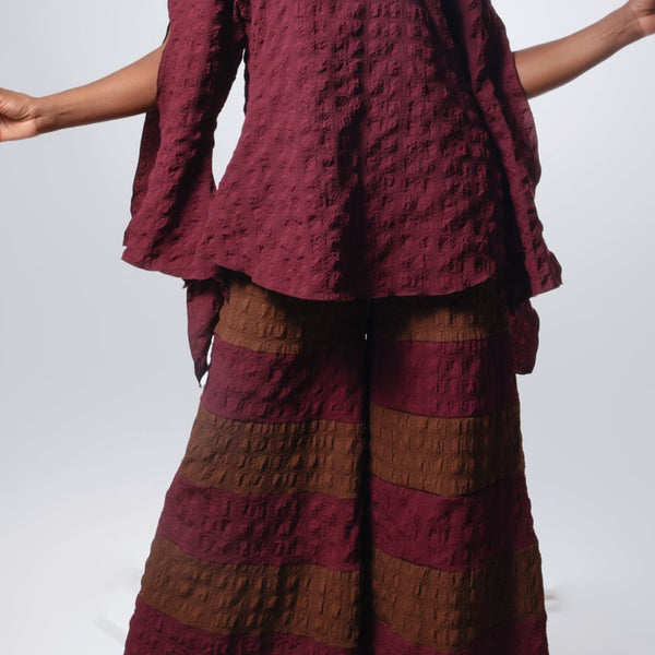 Mini hood slit sleeve asymmetric top